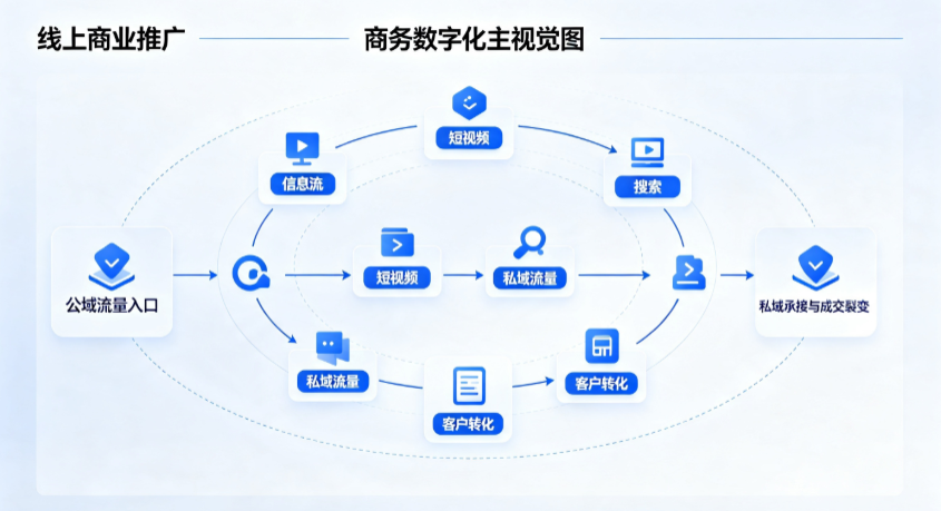 沿滩区线上商业推广怎么做？全域流量闭环搭建与低成本转化实战指南